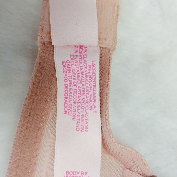 Victoria's Secret Pink Lace Padded Adjustable Straps Comfy Bra P1882 - Picture 4 of 6